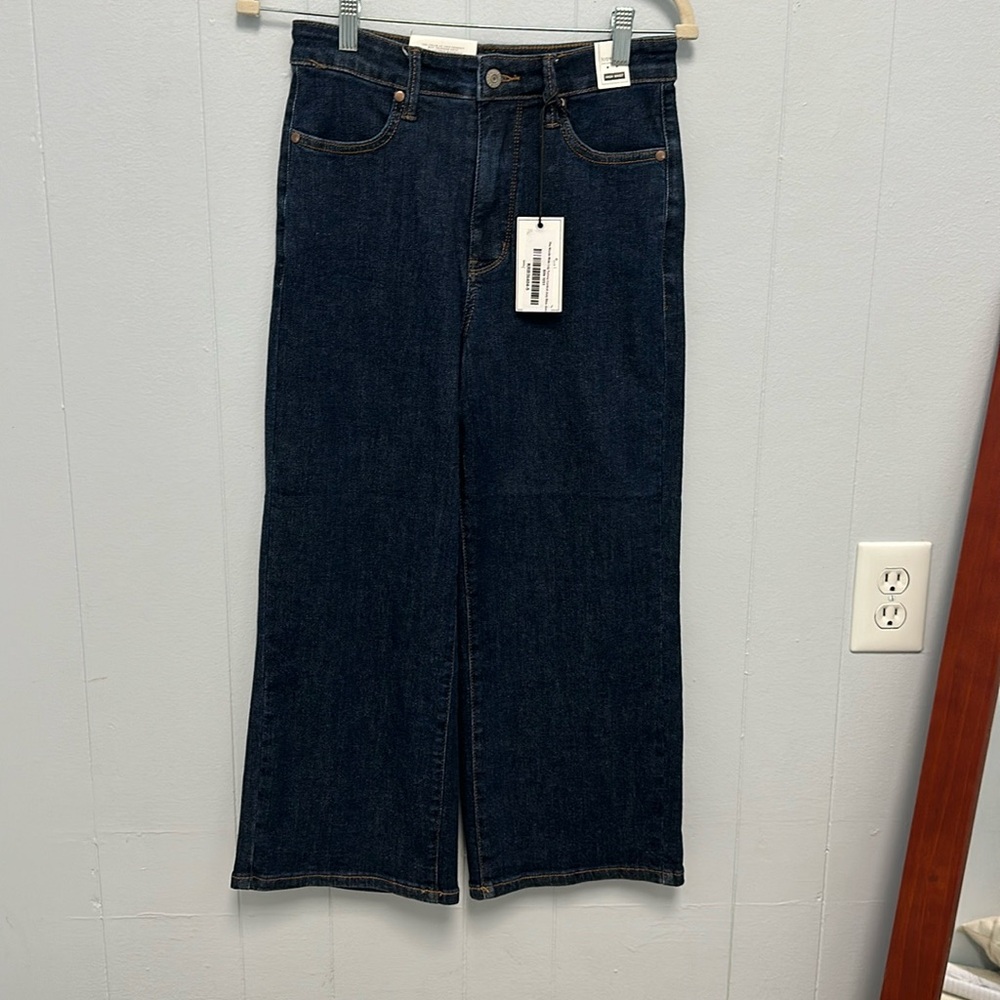Judy Blue Wide leg Crop. Dark denim. New with tags. Retails $64.00